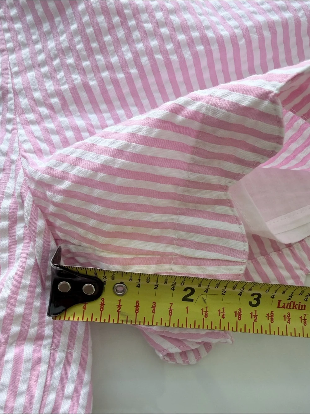 vineyard vines girls seersucker shorts stripe pink scalloped XS 5-6